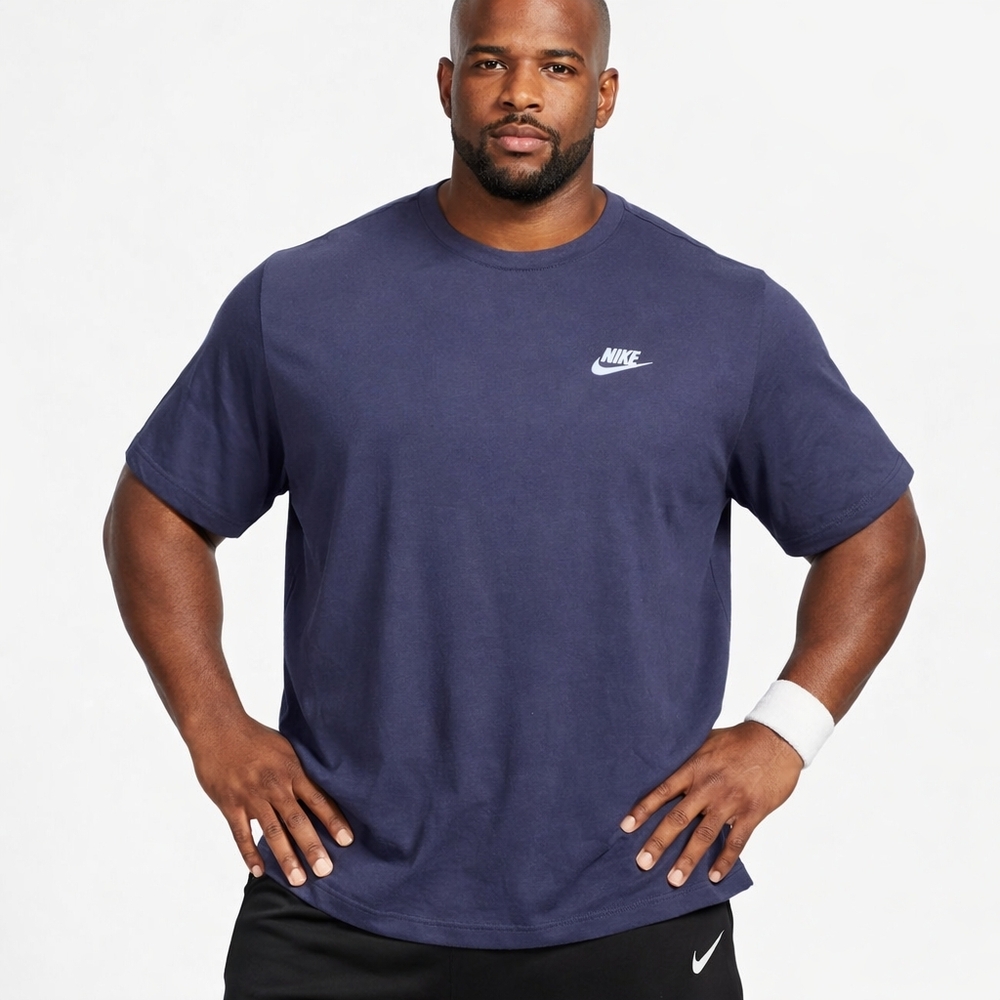 NWT Nike Sportswear Club T-Shirt Adult Size XXL Navy Blue The Nike Tee Club Tee